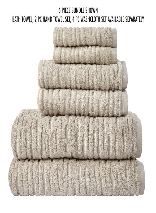 اس كيه ال هوم طقم مناشف غسيل فاخرة من القطن الناعم من إس كيه إل هوم، 4 قطع، لون الشوفان - Image 5